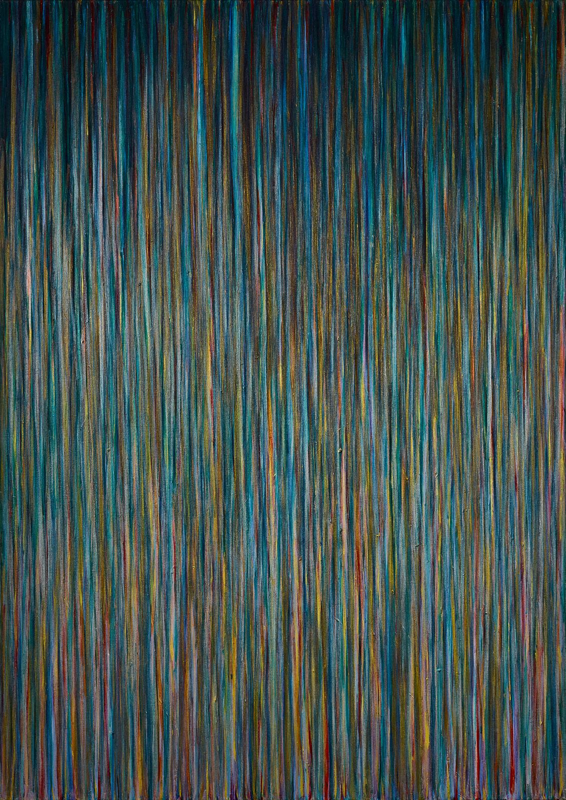 Lara Julian, Fjord’s Serenity, 2025, acrylic on canvas, 190 × 135 cm